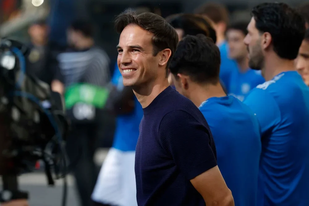 Iñigo Pérez atendió a los medios antes del partido contra el Girona.