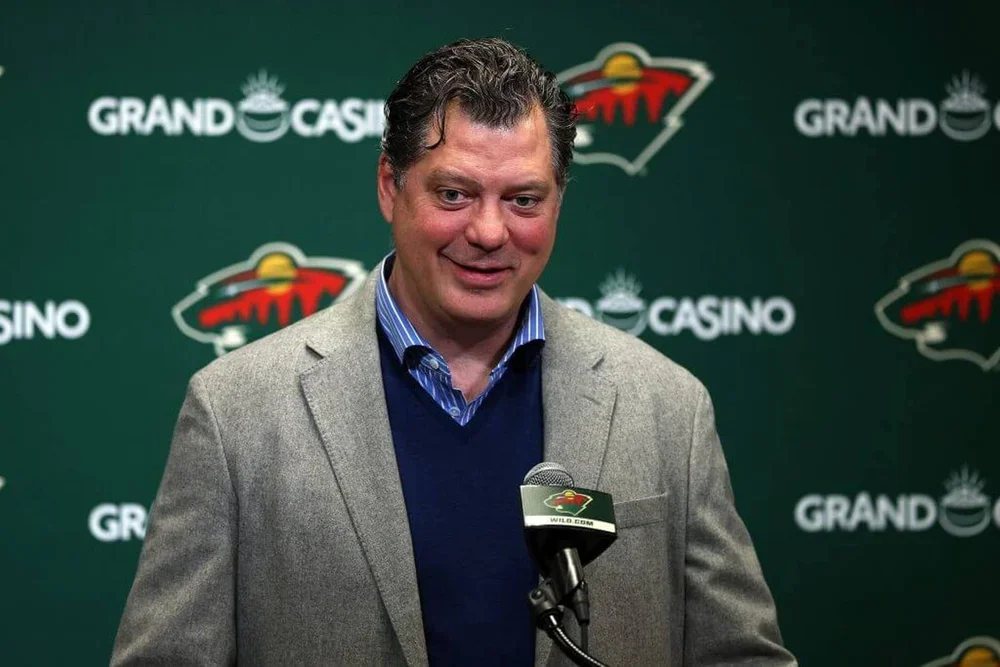 Minnesota Wild GM Bill Guerin addresses the media before a game against the Ottawa Senators on Dec.13, 2025.