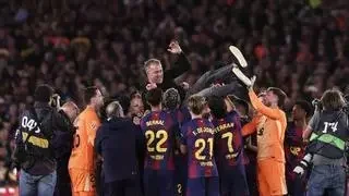 Así fue la celebración del Barça tras ganar La Liga ante el Real Madrid